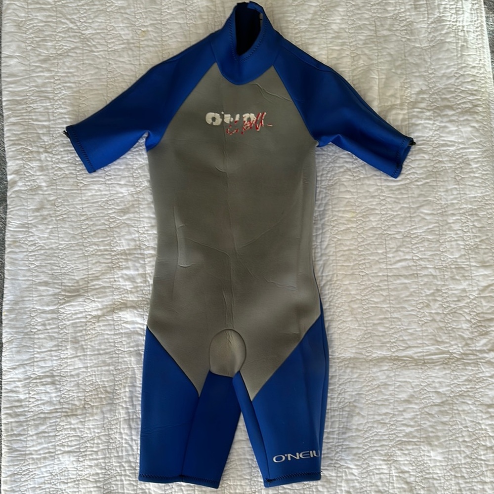O’Neill Blue/Grey, Front Zip, Short, Neoprene Wetsuit